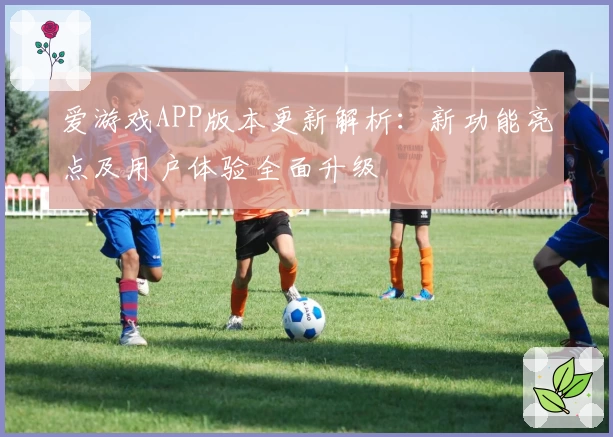 爱游戏APP版本更新解析：新功能亮点及用户体验全面升级